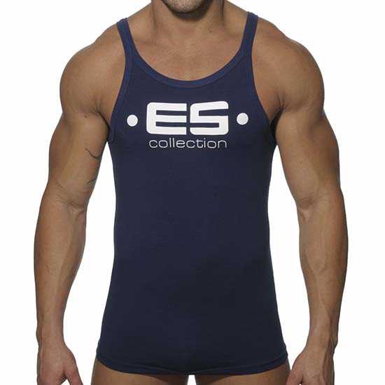 ES Hombre Chaleco Apagado Azul